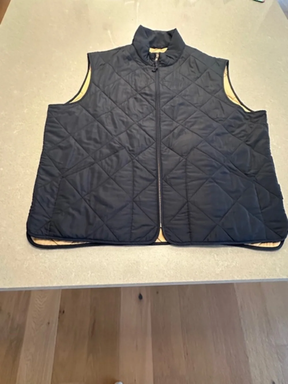 J. CREW XXL Men's Mercantile Outerwear Full-Zip Quilted Vest Navy Blue
